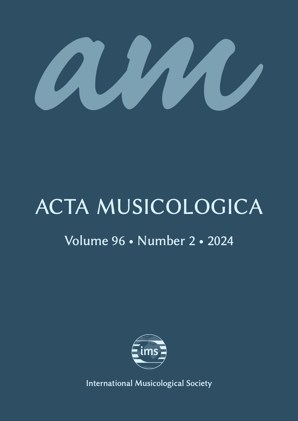 Current issue of Acta Musicologica